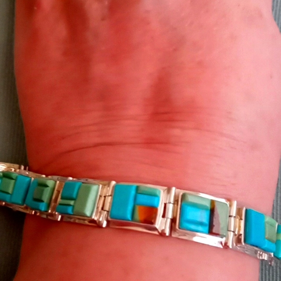 Native American Jewelry - VINTAGE NATIVE AMERICAN TURQUOISE BRACELET